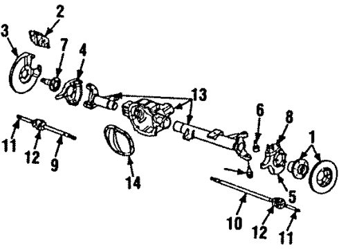 GM 14023421 Caliper Mount Plate, Driver Side 14023421 GM Caliper Mount Plate, Driver Side