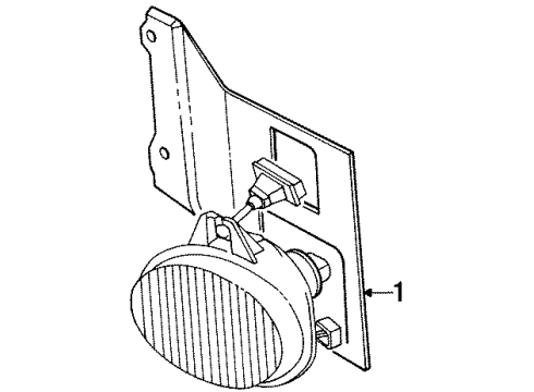 21095737 GM Fog Lamp Assembly, Front Driver Side