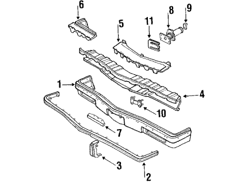 25517822 GM Face Bar, Rear