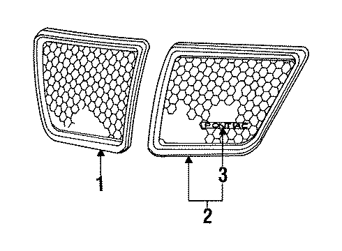 22548227 GM Grille, Black, Driver Side