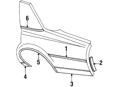 20604844 GM Belt Molding, Passenger Side