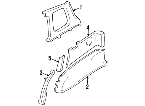 GM 30012413 Quarter Trim, Driver Side 30012413 GM Quarter Trim, Driver Side