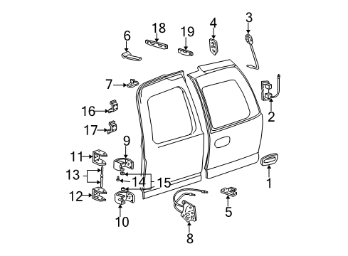 GM 88937323 Lock Cylinder 88937323 GM Lock Cylinder