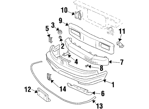 GM 12525636 Molding, Rear 12525636 GM Molding, Rear