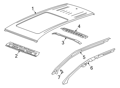 84573663 GM Rail, Roof Side Inner