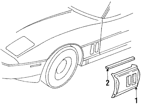 GM 14030218 Fender, Front Passenger Side 14030218 GM Fender, Front Passenger Side