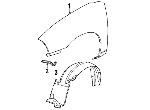 GM 30013638 Fender Liner, Front Inner Driver Side 30013638 GM Fender Liner, Front Inner Driver Side