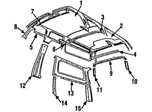 GM 15614437 Molding, Driver Side 15614437 GM Molding, Driver Side