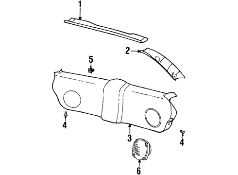 21047079 GM Upper Trim, Rear