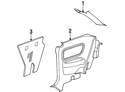 21037473 GM Quarter Trim, Rear Driver Side