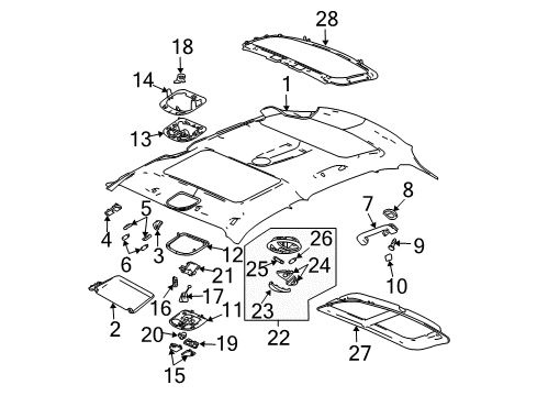 GM 20830527 Sunshade 20830527 GM Sunshade