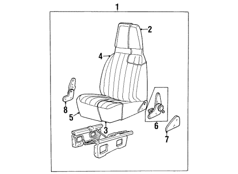15633586 GM Recline Adjuster, Passenger Side
