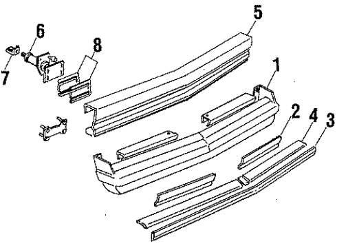 GM 5934240 Cover Cushion, Rear Lower, Rubber 5934240 GM Cover Cushion, Rear Lower, Rubber