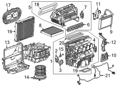 GM 85086880 Seal Kit-Heater & A/C Evaporator & Blower Module 85086880 GM Seal Kit-Heater & A/C Evaporator & Blower Module