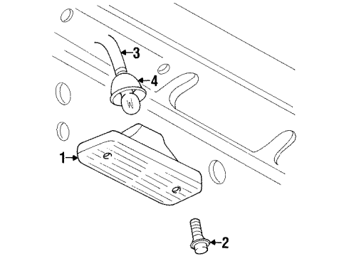 5978402 GM License Lamp, Rear