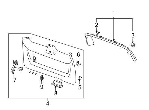 GM 20986933 Lower Trim Panel Plug, Bottom Top 20986933 GM Lower Trim Panel Plug, Bottom Top