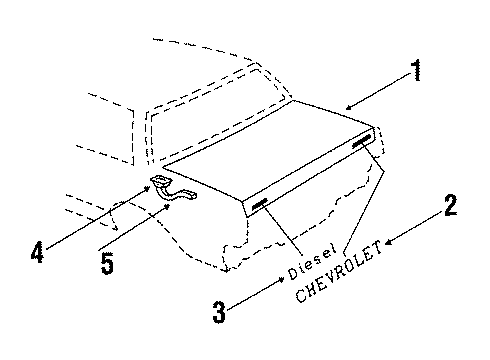 GM 20565936 Lid, Rear 20565936 GM Lid, Rear