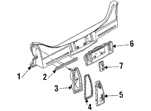 5976192 GM Tail Lamp Assembly, Passenger Side