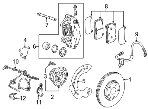 GM 85161757 Hose, Hydraulic Brake, Front 85161757 GM Hose, Hydraulic Brake, Front