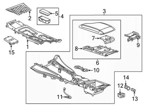 85085910 GM Plate Assembly-Front Floor Console Trim *Nighthawk Can