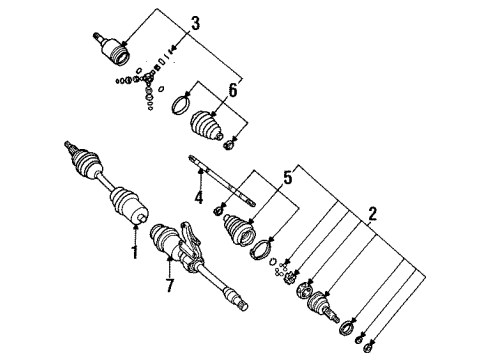 21011997 GM Axle Assembly, Front Passenger Side