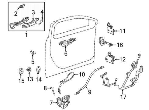 13527908 GM Lock Cylinder, Front