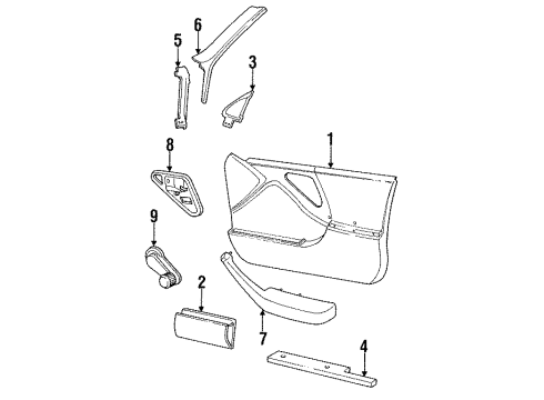 GM 10130646 Armrest, Passenger Side 10130646 GM Armrest, Passenger Side