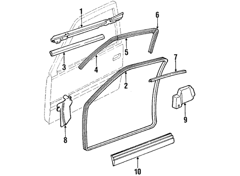 20685890 GM Mirror Gasket, Passenger Side