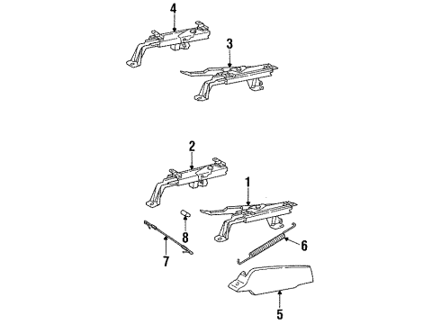 GM 16620658 Seat Track Cover, Front 16620658 GM Seat Track Cover, Front