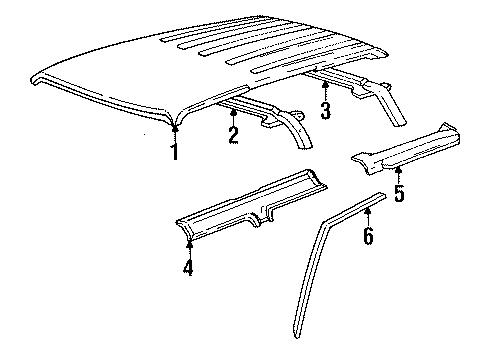 GM 15952995 Roof Bow 15952995 GM Roof Bow
