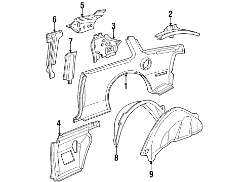 20678596 GM Inner Panel, Passenger Side