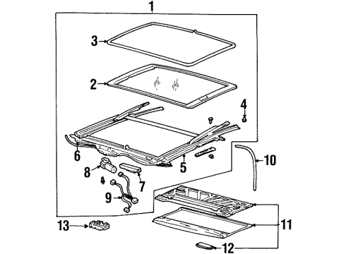88896001 GM Sunroof Assembly