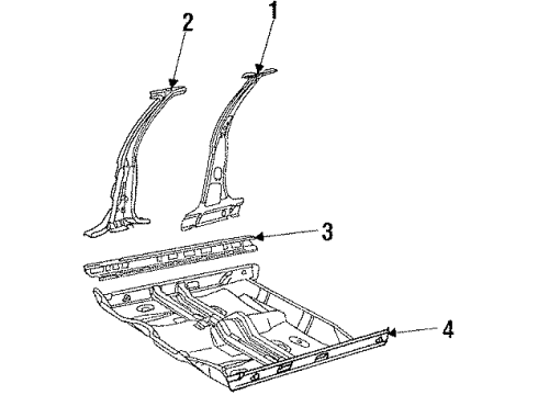3539067 GM Inner Rocker, Passenger Side