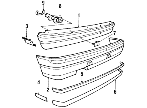 1641083 GM Bumper Cover Bracket, Passenger Side