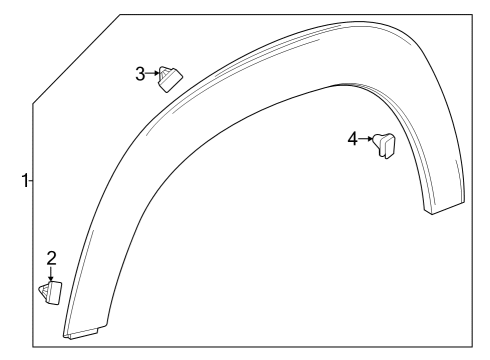 GM 42769761 Mud Guard, Rear 42769761 GM Mud Guard, Rear