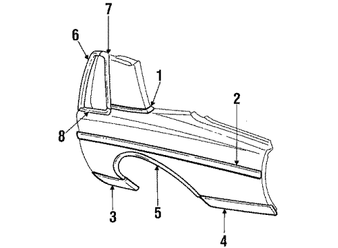 22502045 GM Cover Panel, Rear Driver Side