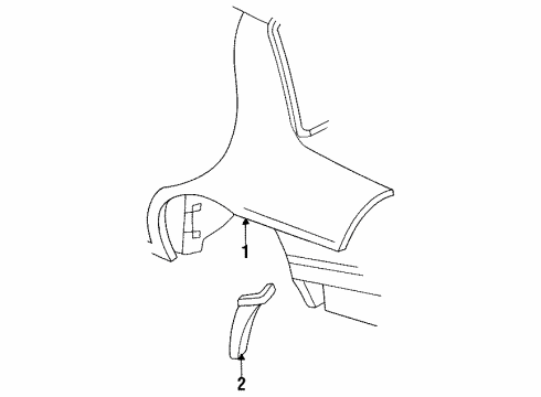 12362381 GM Quarter Panel, Rear Outer Driver Side