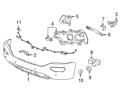 84167343 GM Parking Sensor Bracket, Silver