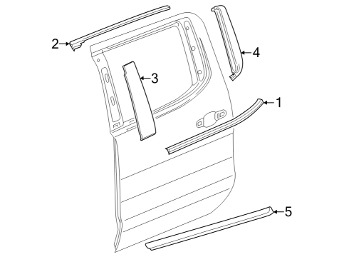 GM 87865295 Molding, Cab And Load Carrier Outer Side Decoration, Black 87865295 GM Molding, Cab And Load Carrier Outer Side Decoration, Black