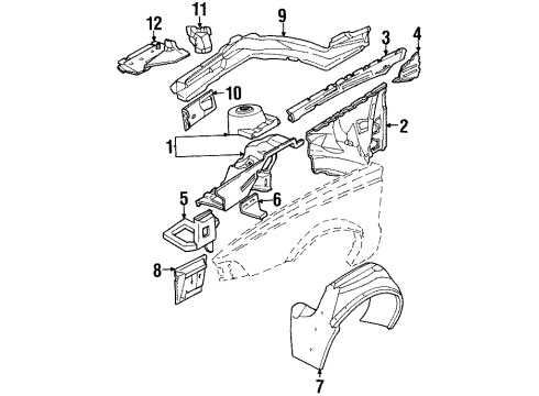 GM 22545610 Front Bracket 22545610 GM Front Bracket