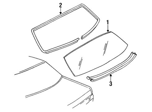 GM 10165826 Glass, Rear 10165826 GM Glass, Rear