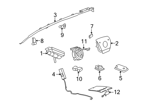 GM 15937670 Side Impact Inflator Module 15937670 GM Side Impact Inflator Module