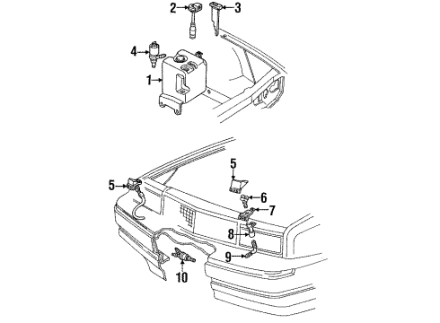 3523748 GM Nozzle Retainer, Passenger Side