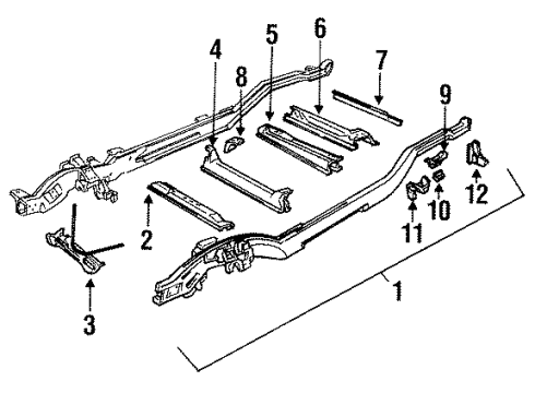 GM 15659338 Mount Bracket, Rear 15659338 GM Mount Bracket, Rear