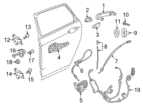 13546579 GM Latch Assembly-Rear Side Door