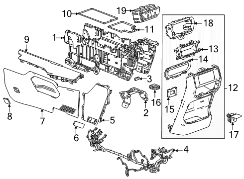 87840096 GM Bumper, Seat Separator Console