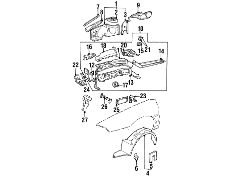 25614635 GM Upper Rail, Front Driver Side