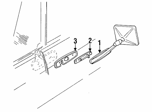 GM 9826886 Mirror Retainer, Rear 9826886 GM Mirror Retainer, Rear