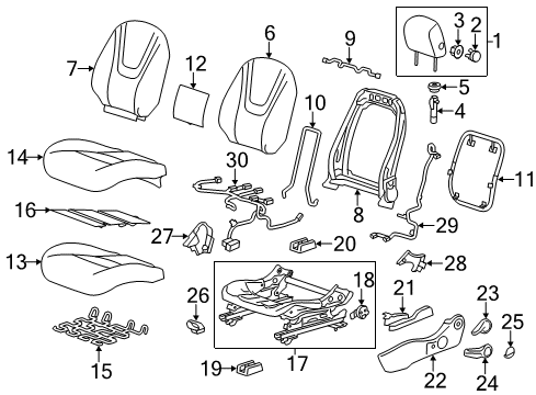 GM 22865570 Seat Assembly, Black, Driver Side 22865570 GM Seat Assembly, Black, Driver Side