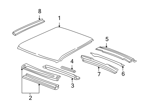 GM 10361066 Door Weatherstrip, Upper Driver Side 10361066 GM Door Weatherstrip, Upper Driver Side